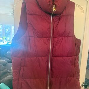 Old Navy Maroon Puffer Vest